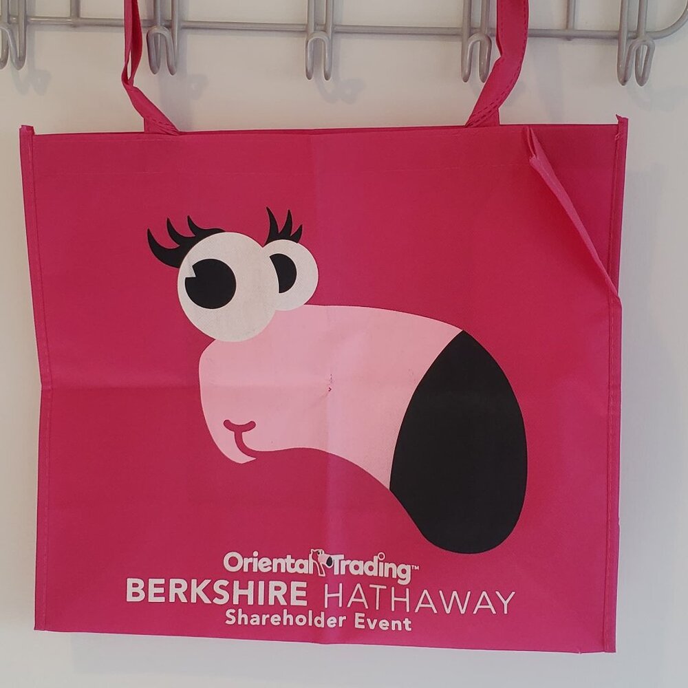 Oriental Trading Berkshire Hathaway Shareholder Event Pink Tote Bag